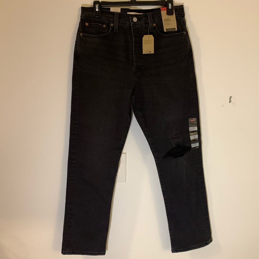 Levi's Black Straight Leg Women's Jeans - Picture 2 of 13